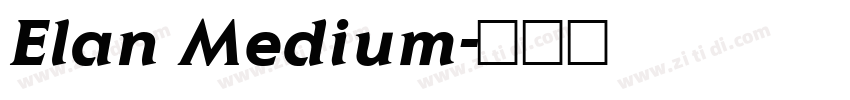 Elan Medium字体转换